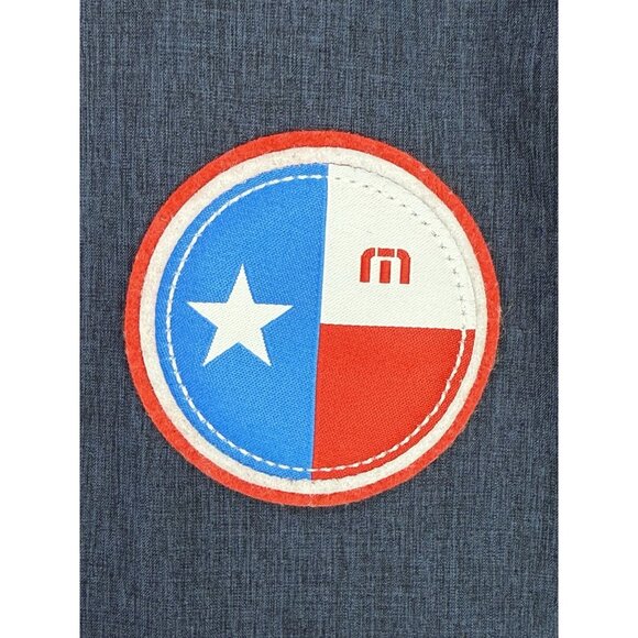 TRAVIS MATHEW Texas Patch Mens Full Zip Jacket Lightweight Heathered Blue Sz XXL - Picture 7 of 15